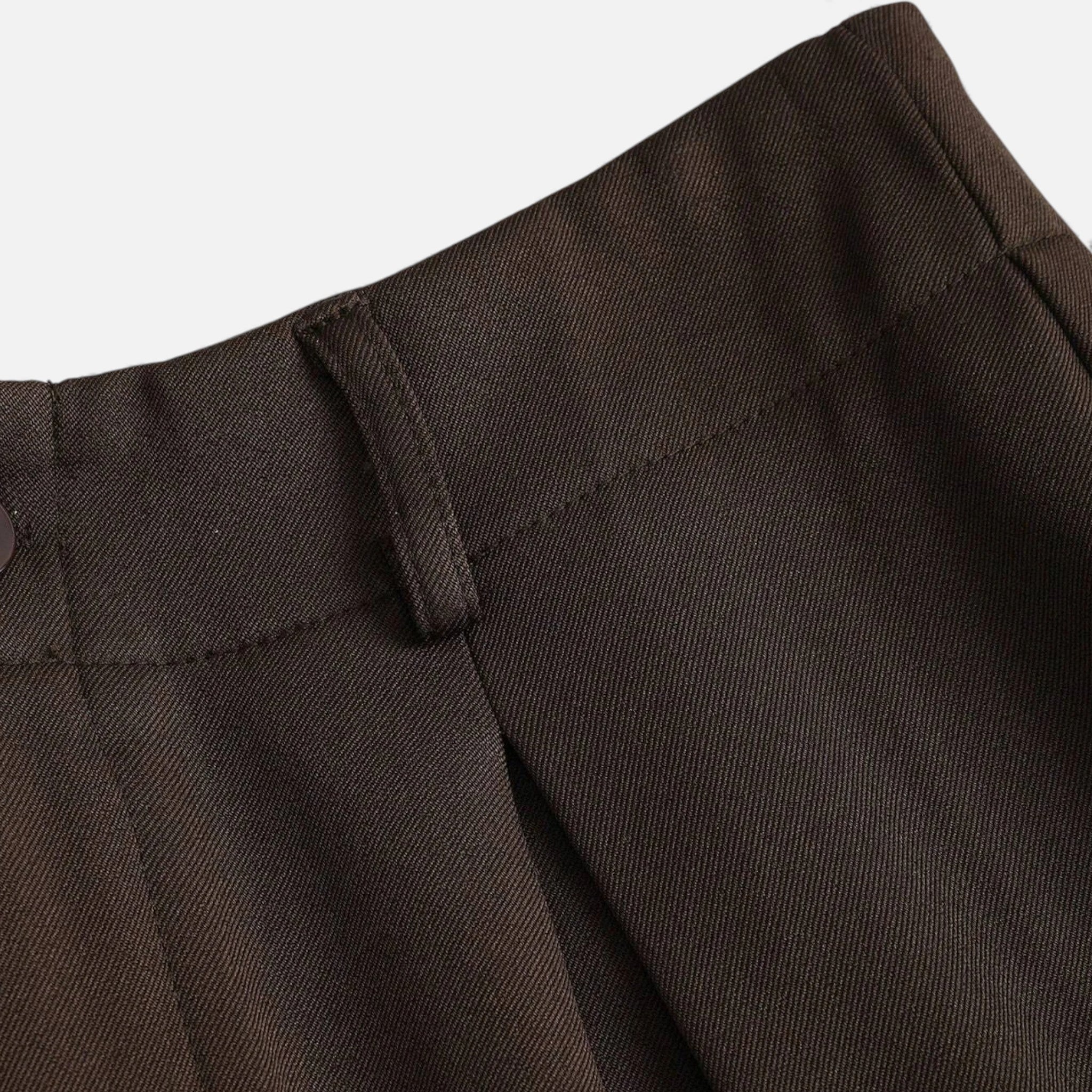 Women's Tailored Wide Leg Trousers Pleated Detail
