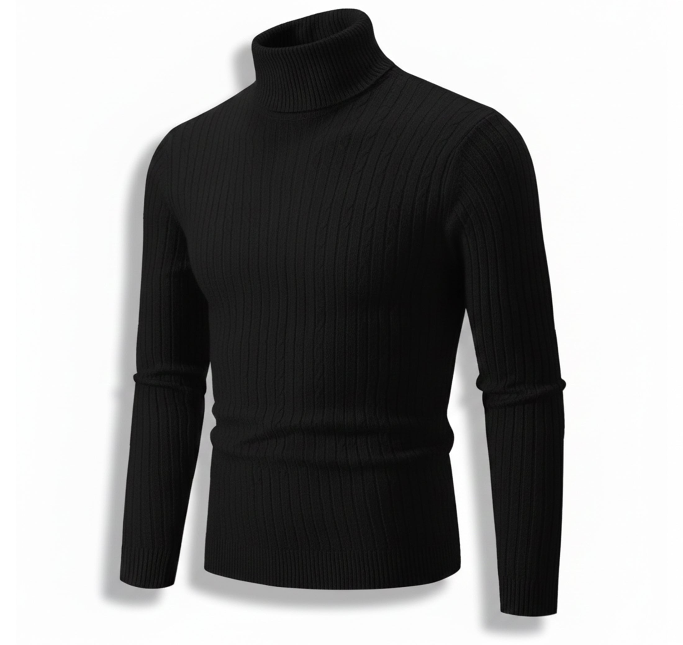 Mens Knit Turtleneck Sweater Regular Fit
