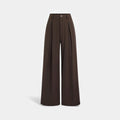 Women's Tailored Wide Leg Trousers Pleated Detail