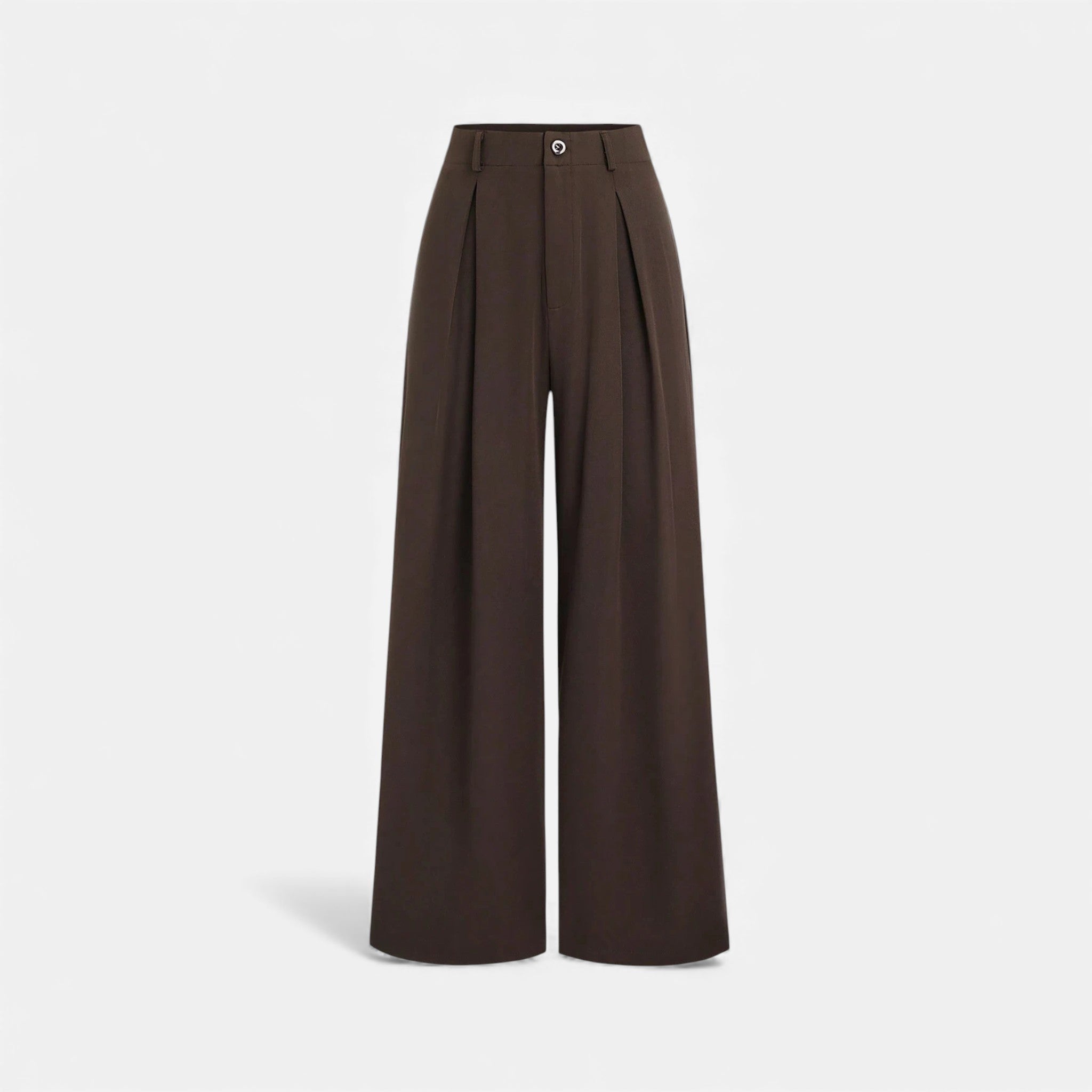 Women's Tailored Wide Leg Trousers Pleated Detail