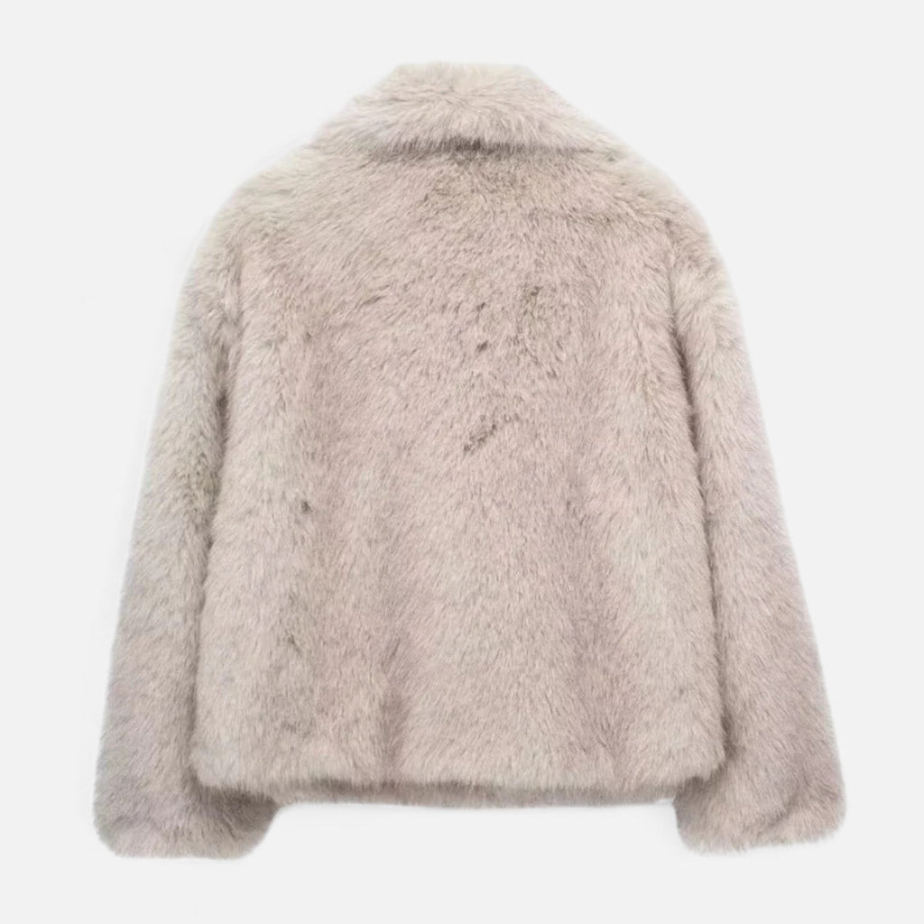 Women's Faux Fur Winter Coat Structured Silhouette