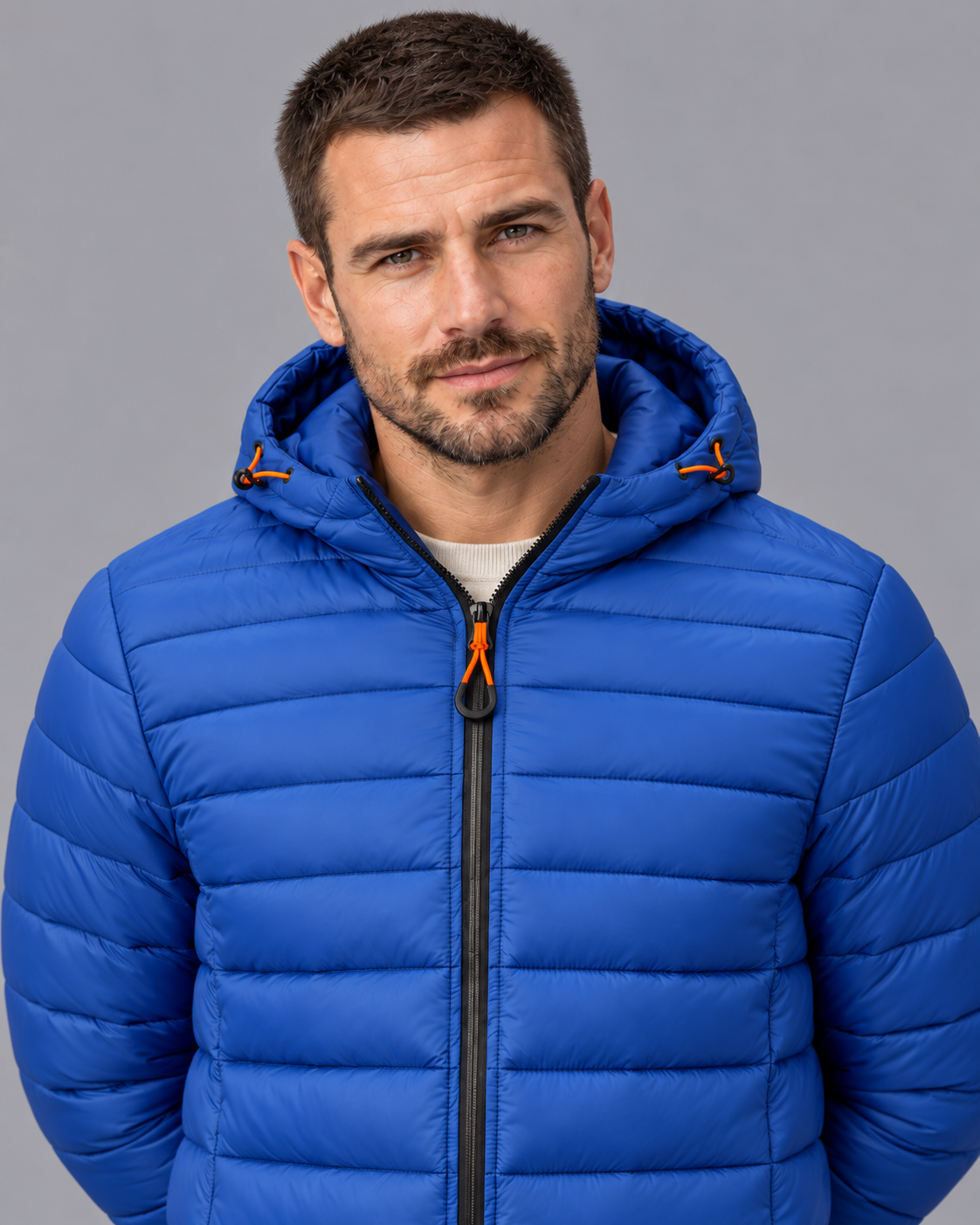 Men's Hooded Puffer Jacket - Lightweight Quilted Winter Coat