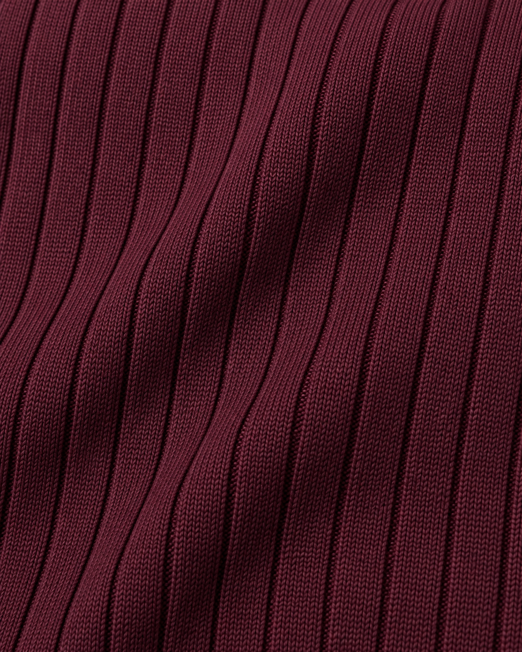 Men's Knitted Polo - Ribbed Open Collar V Neck Regular Fit
