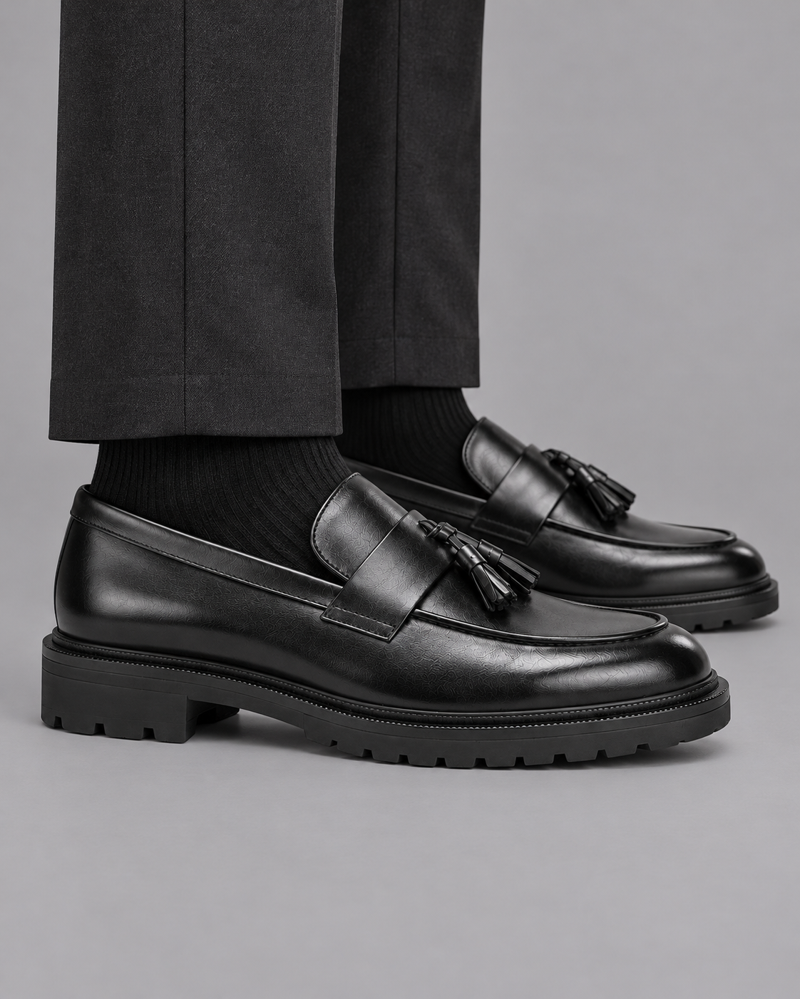 Men's Leather Loafers - Tassel Slip On Smart Casual Shoes