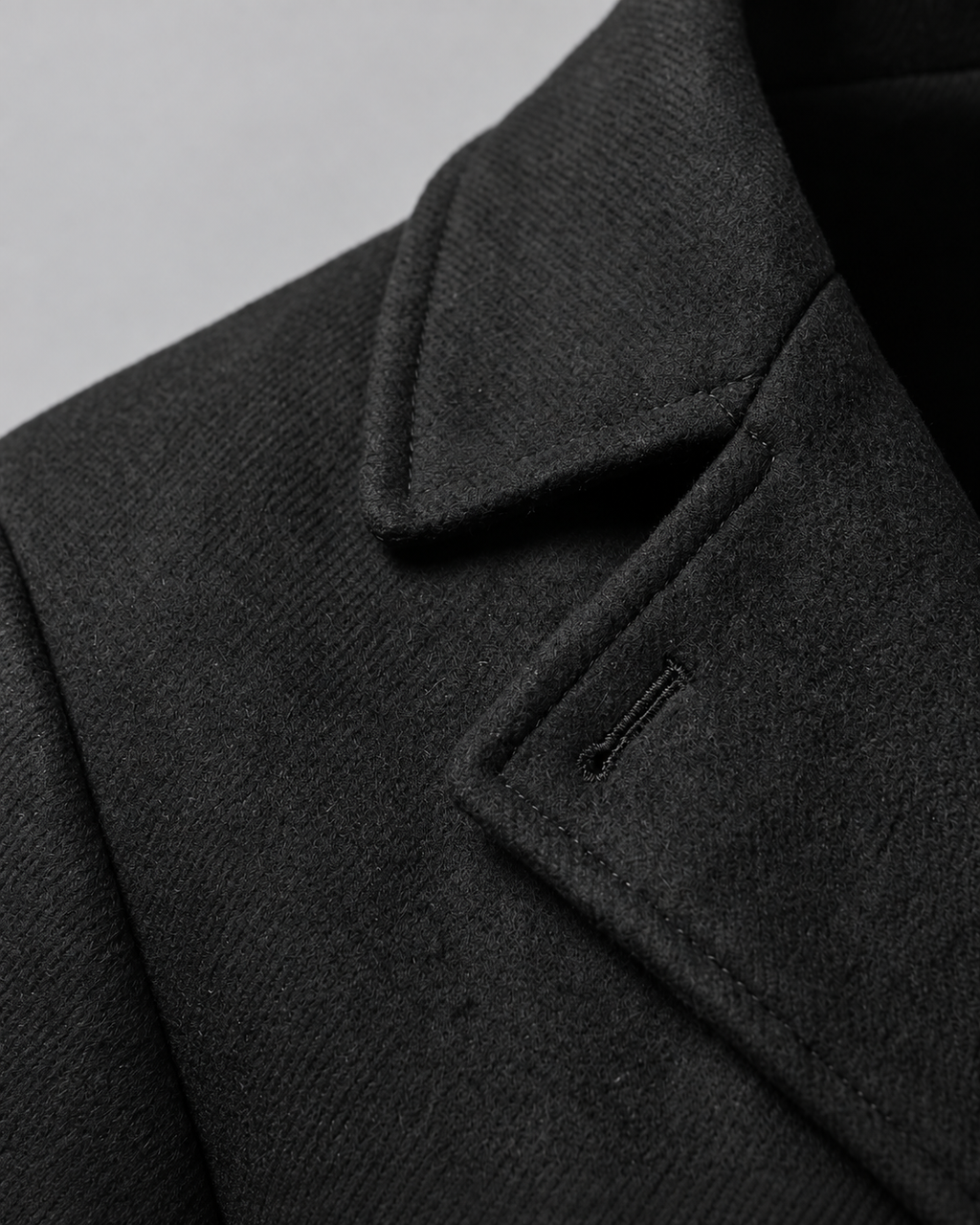 Men's Overcoat - Double Breasted Notch Lapel Quilted Lining Winter