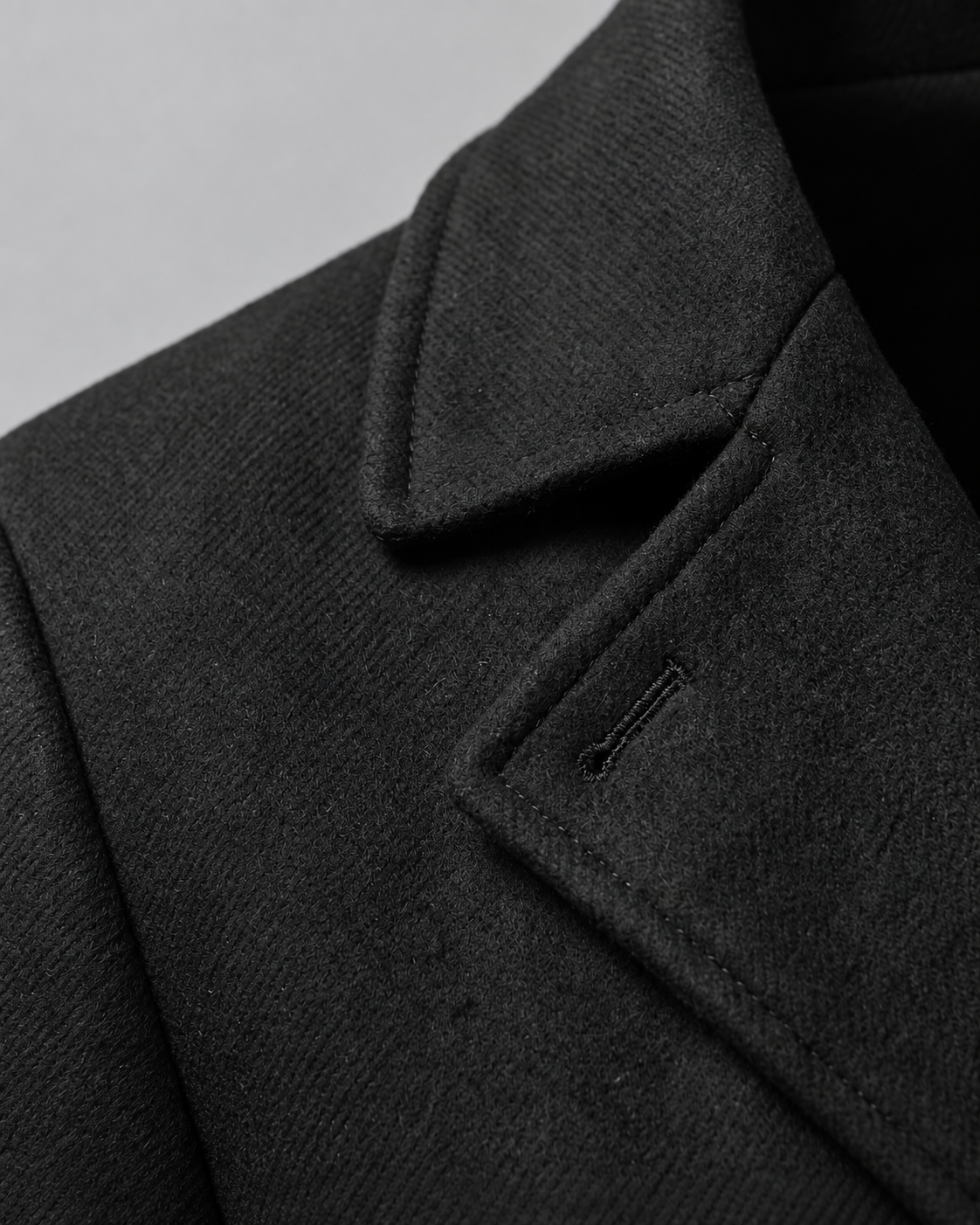 Men's Overcoat - Double Breasted Notch Lapel Quilted Lining Winter