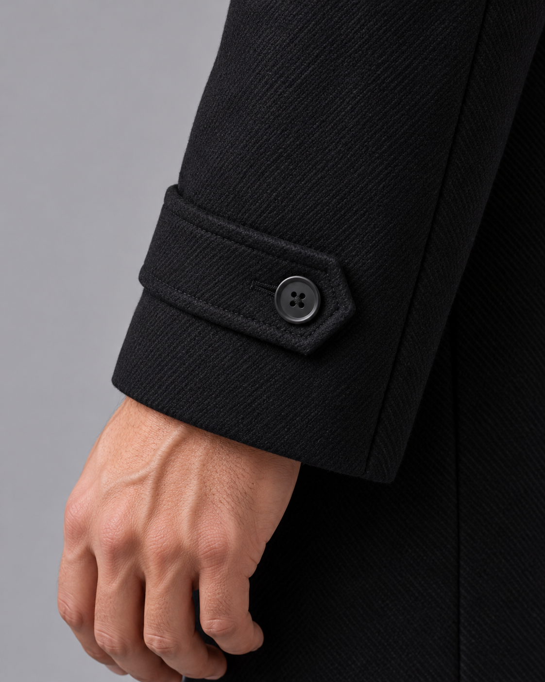 Men's Overcoat - Double Breasted Notch Lapel Quilted Lining Winter