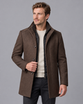 Men's Overcoat - Stand Collar Detachable Quilted Gilet Winter Coat