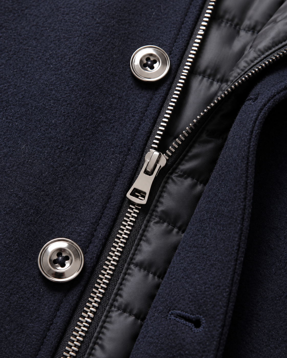 Men's Overcoat - Stand Collar Detachable Quilted Gilet Winter Coat