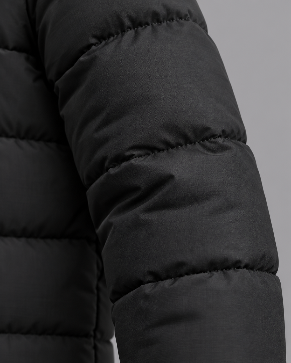 Men's Padded Puffer Jacket - Hooded Full Zip Hip Length Winter Coat
