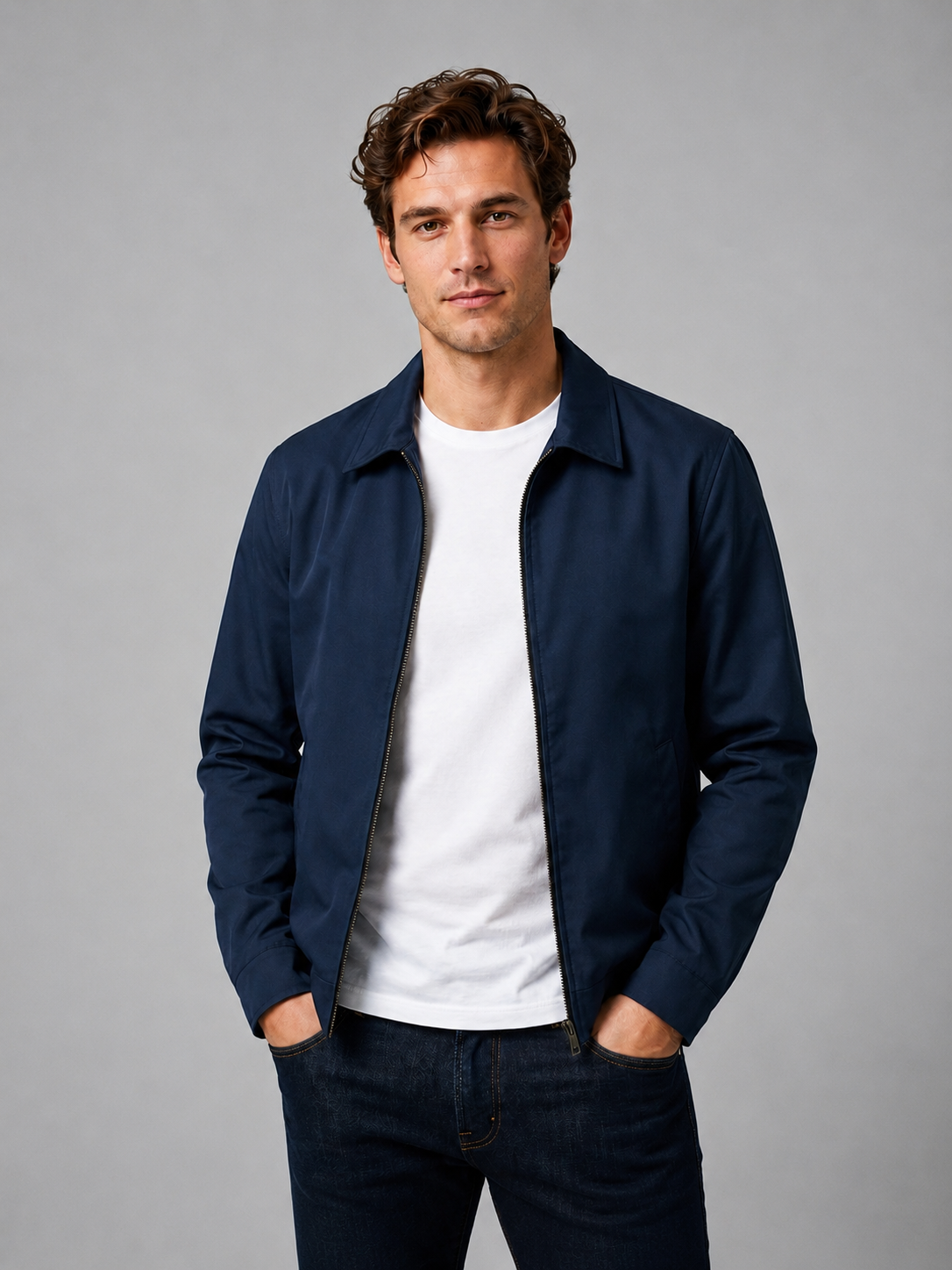 Men's Lightweight Zip Jacket Smart Casual British Style - view 7