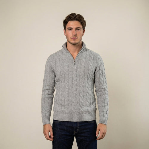 Men's High Neck Zip Sweater - view 2