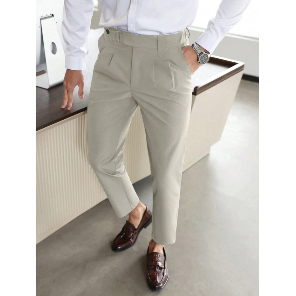 Men's Slim Fit Side Pocket Business Trousers