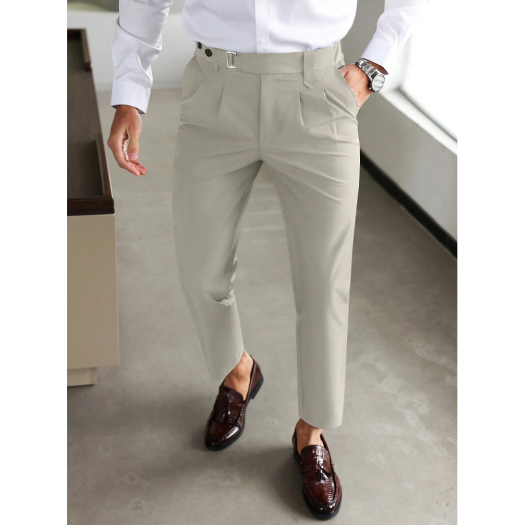 Men's Slim Fit Side Pocket Business Trousers