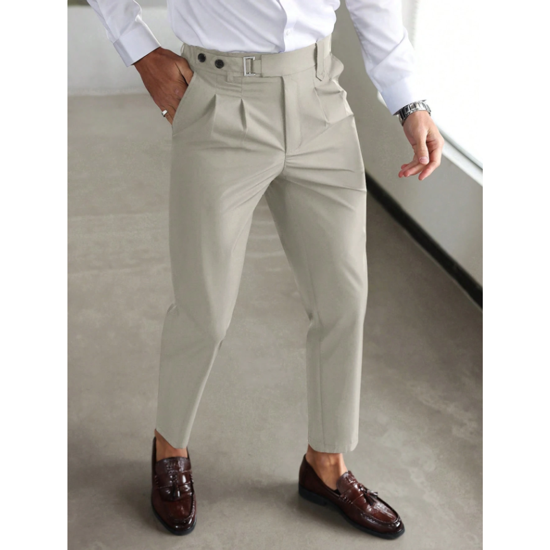 Men's Slim Fit Side Pocket Business Trousers