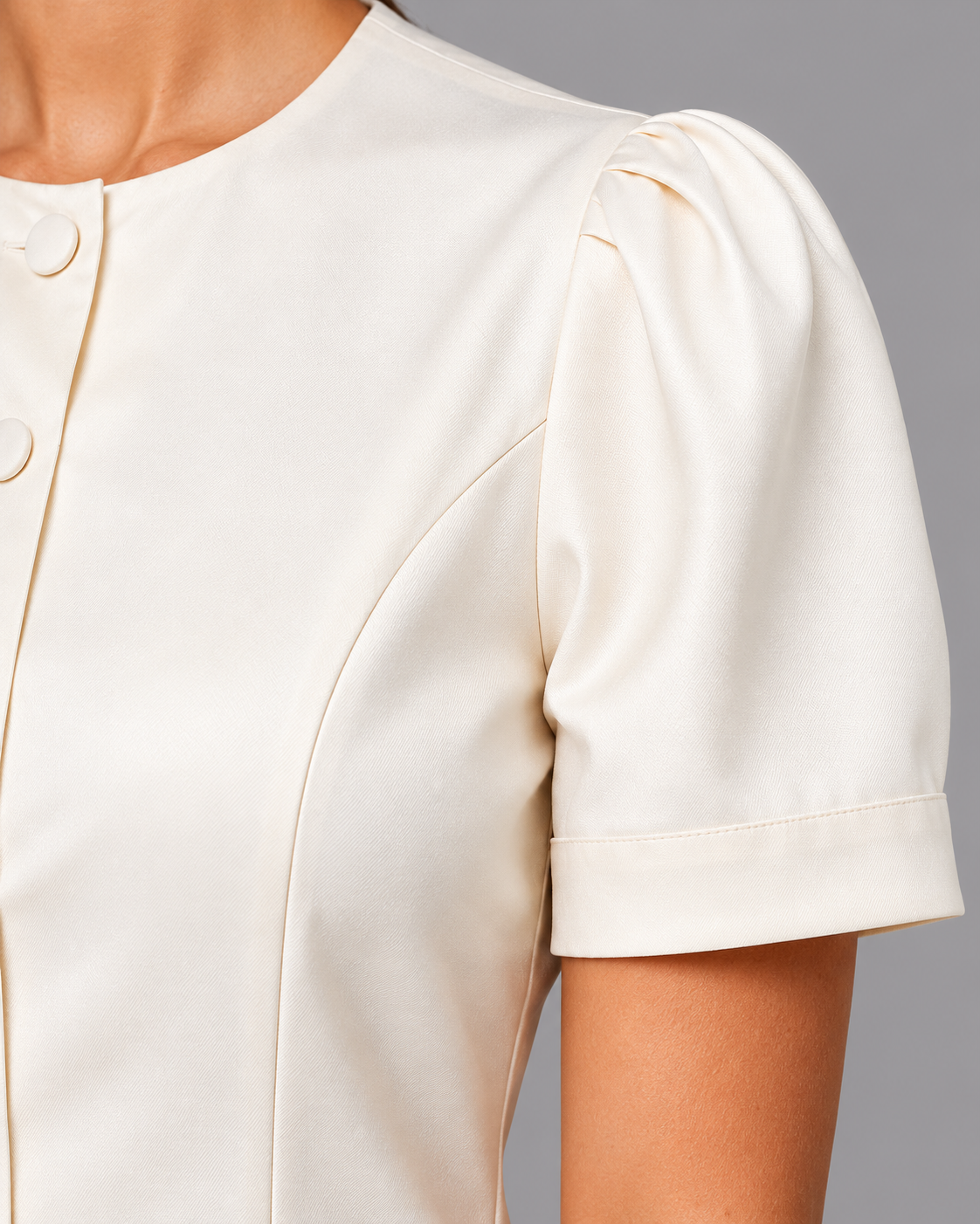 Women's Co Ord Set - Tailored Short Sleeve Blazer Wide Leg Trousers