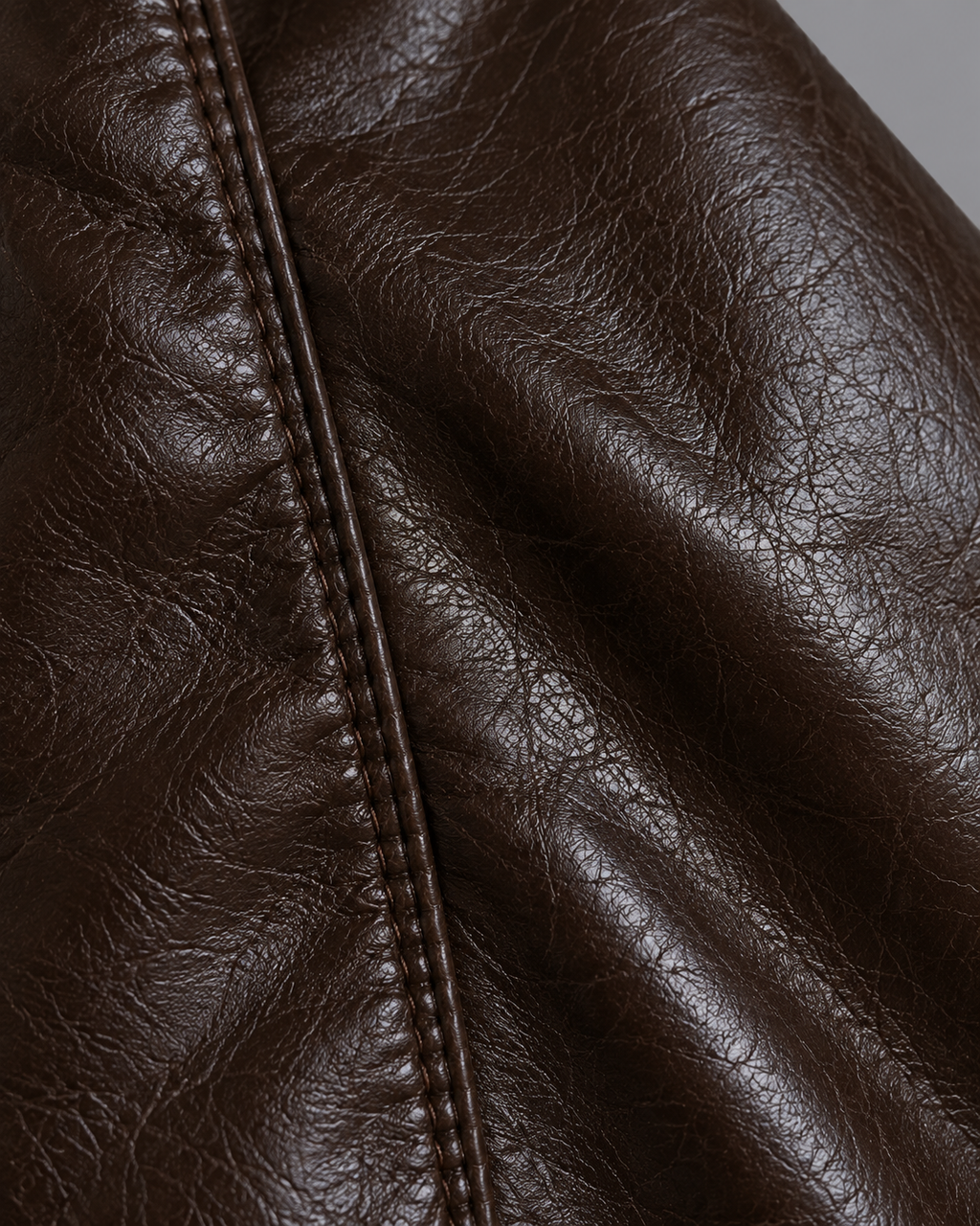 Women's Faux Leather Trench Coat - Long Double Breasted Belted