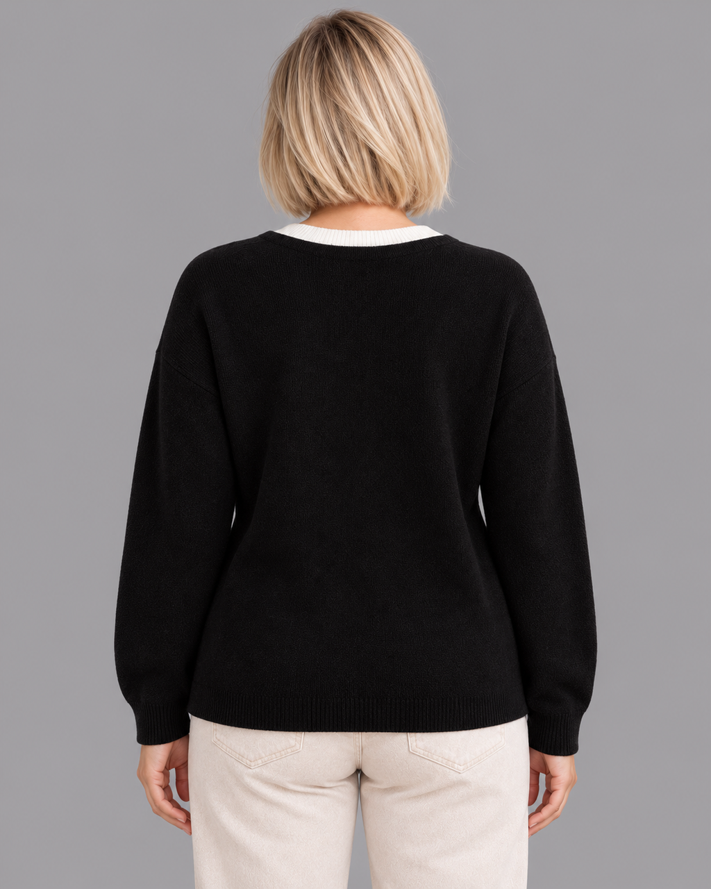 Women's Layered Cardigan - Pleated Hem Button Front Knit