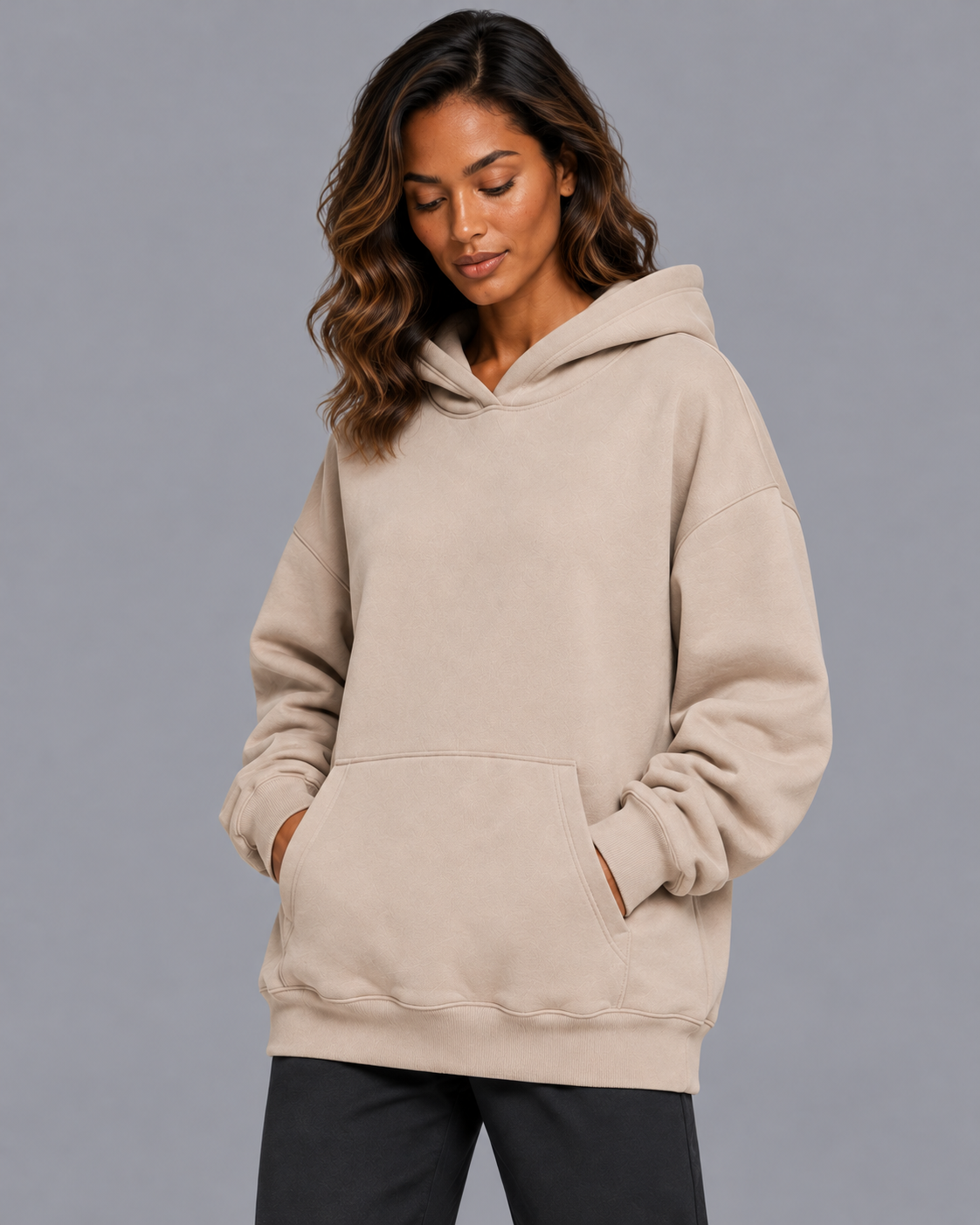 Women's Oversized Hoodie - Relaxed Kangaroo Pocket Pullover Sweatshirt