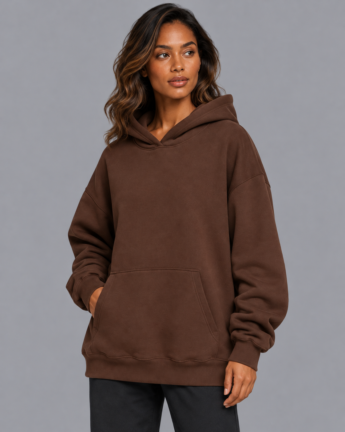 Women's Oversized Hoodie - Relaxed Kangaroo Pocket Pullover Sweatshirt