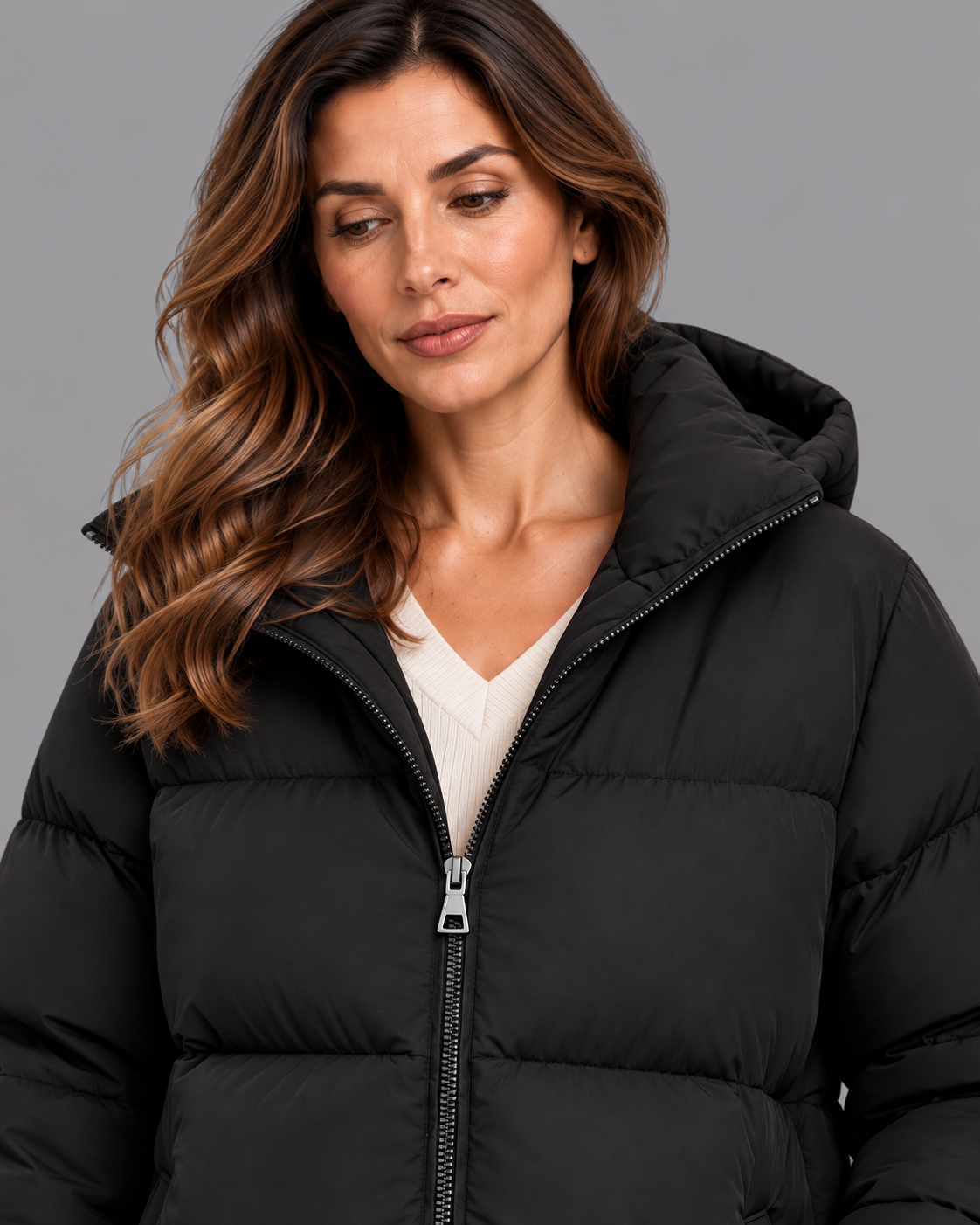 Women's Padded Jacket - Hooded Thick Lined Warm Winter Coat