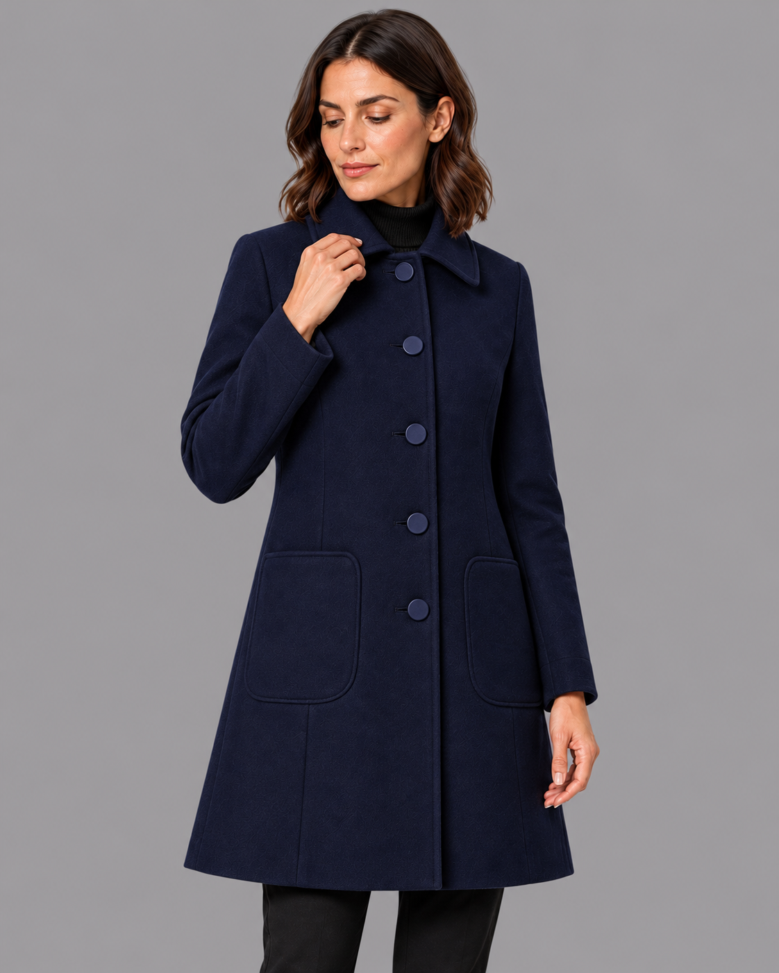 Women's Wool Blend Coat - Long Tailored Classic Winter Overcoat