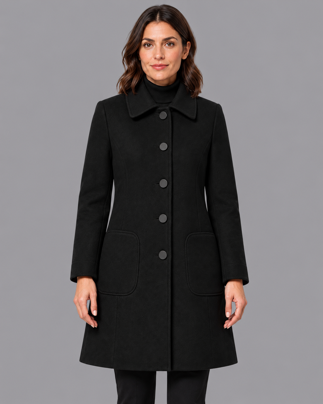 Women's Wool Blend Coat - Long Tailored Classic Winter Overcoat