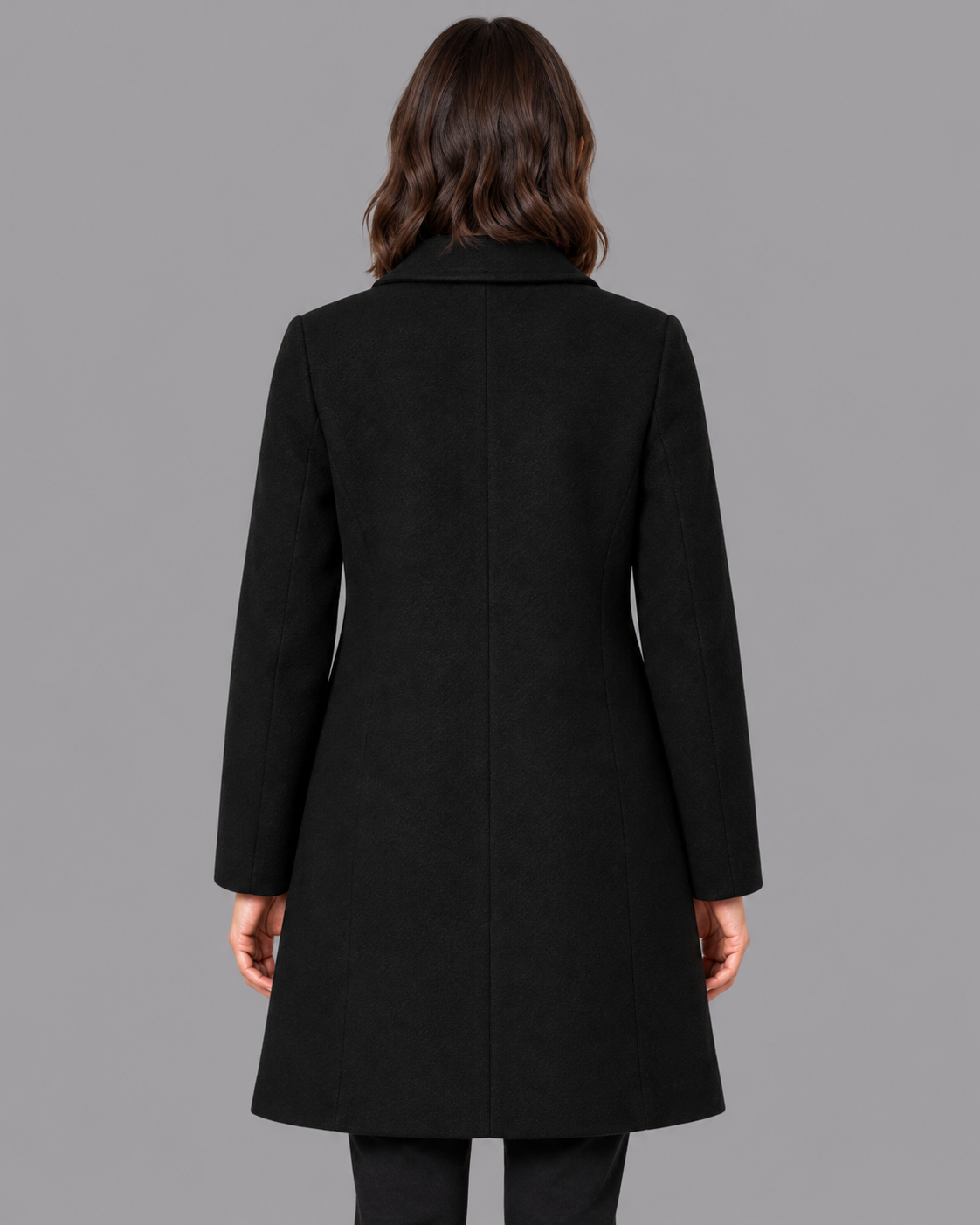Women's Wool Blend Coat - Long Tailored Classic Winter Overcoat