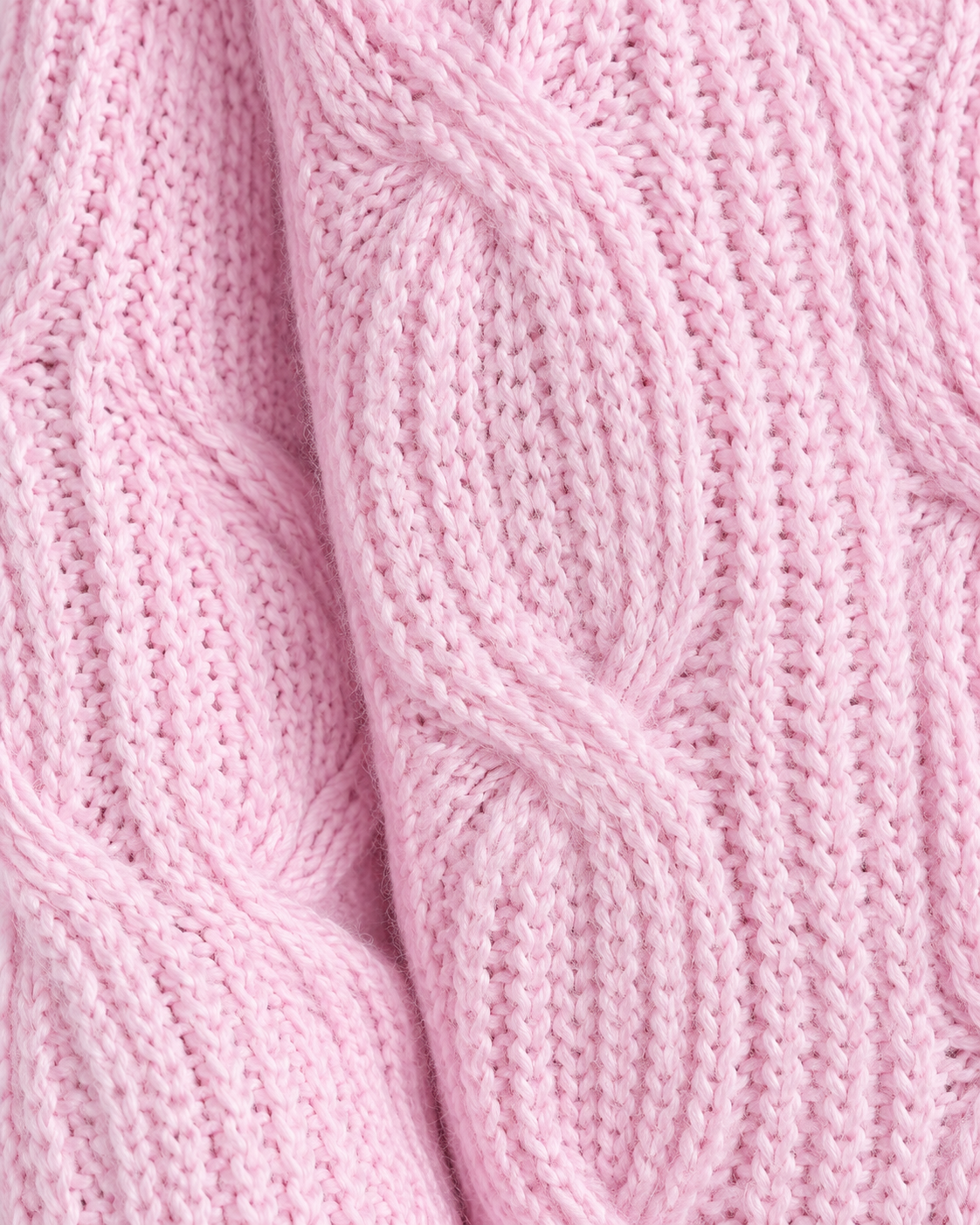 Women's Cardigan - Bow Detail Cable Knit V Neck Button Front - Pink - fabric detail