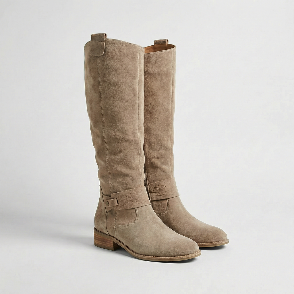 Women's Knee-High Slouch Boots Suede-Look - view 1