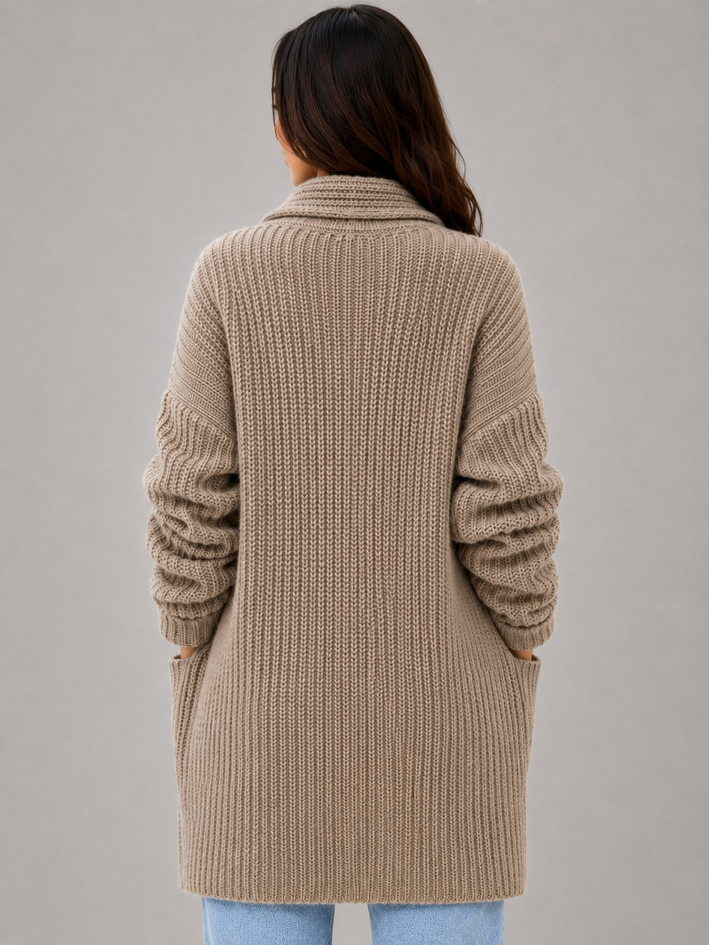 Women's Open Front Soft Knit Longline Cardigan
