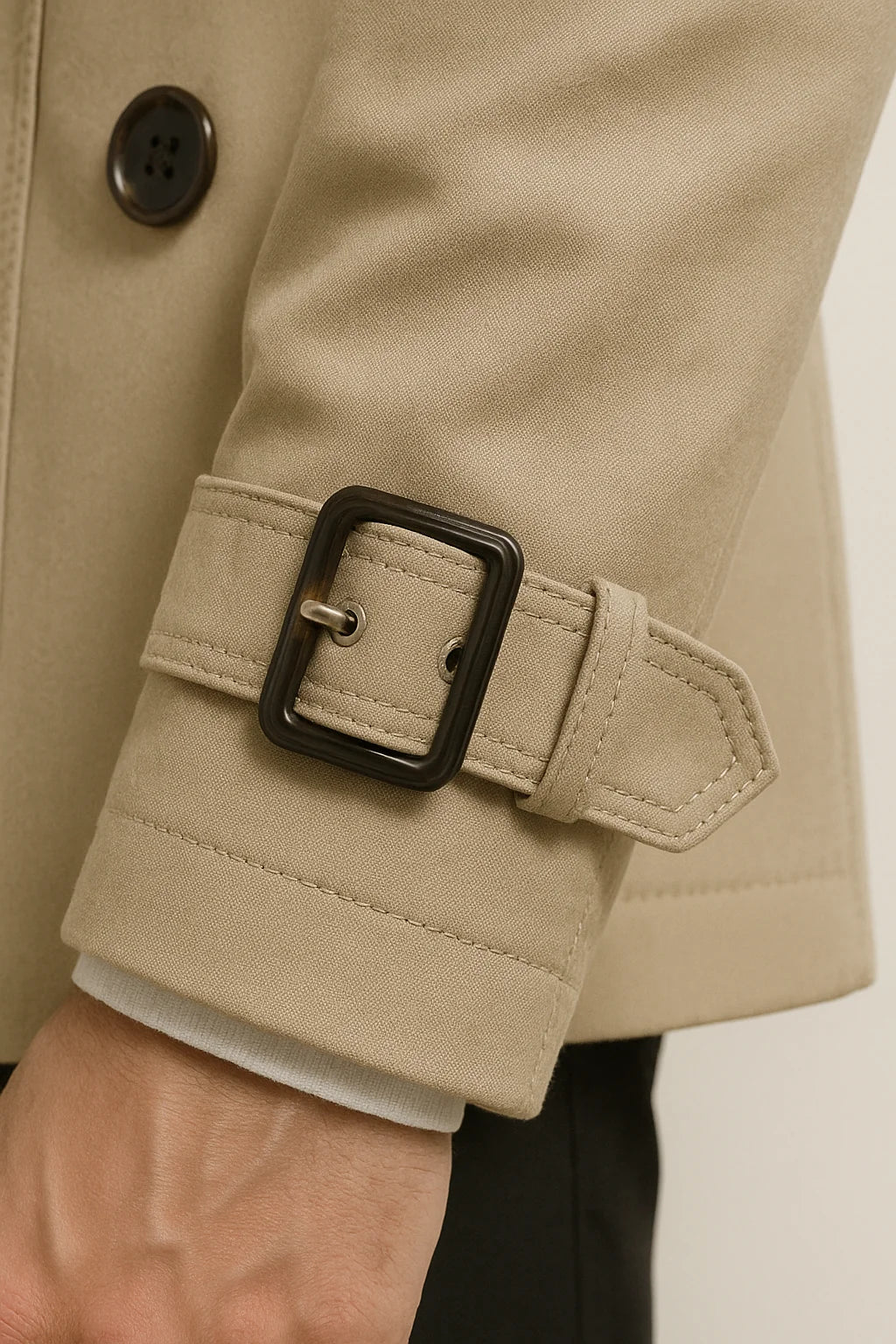 Men's Tailored Belted Trench Coat
