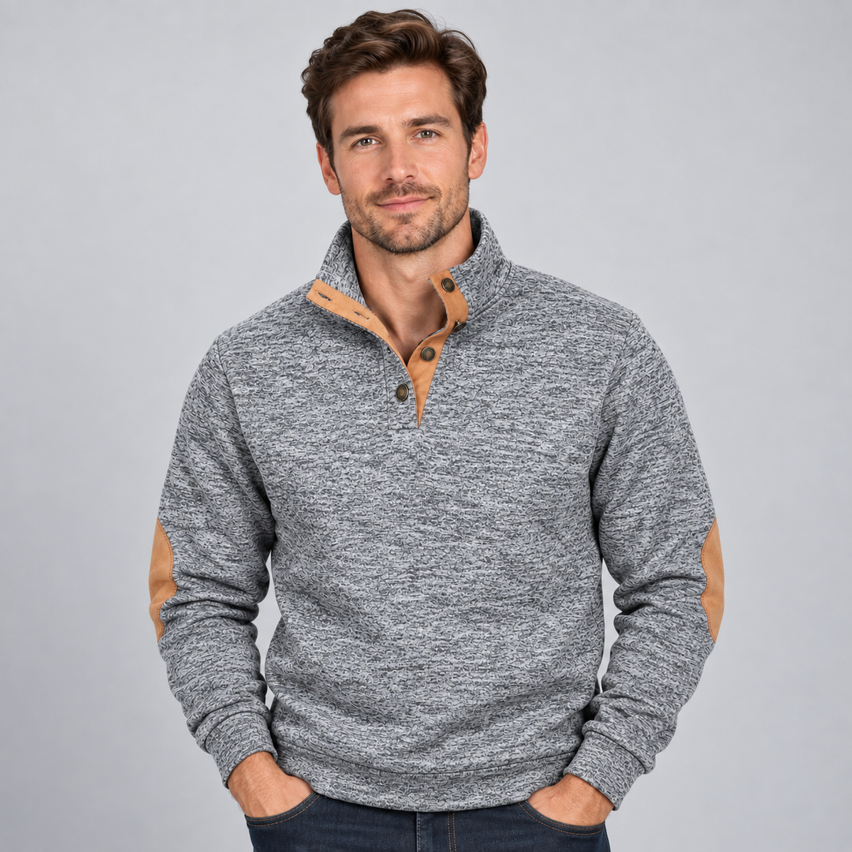 Men's stand collar jumper 3