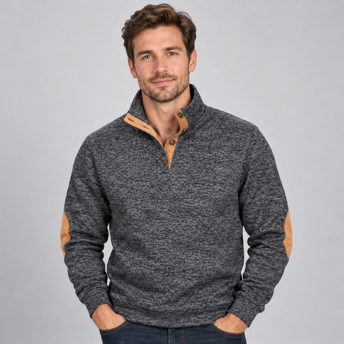 Men's stand collar jumper 5