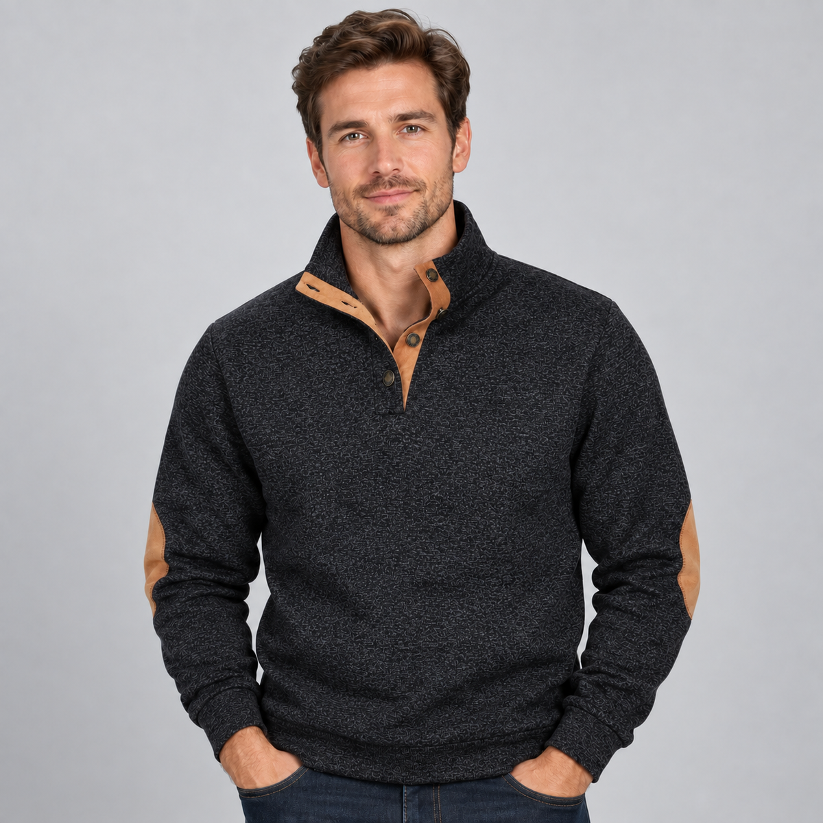 Men's stand collar jumper 6