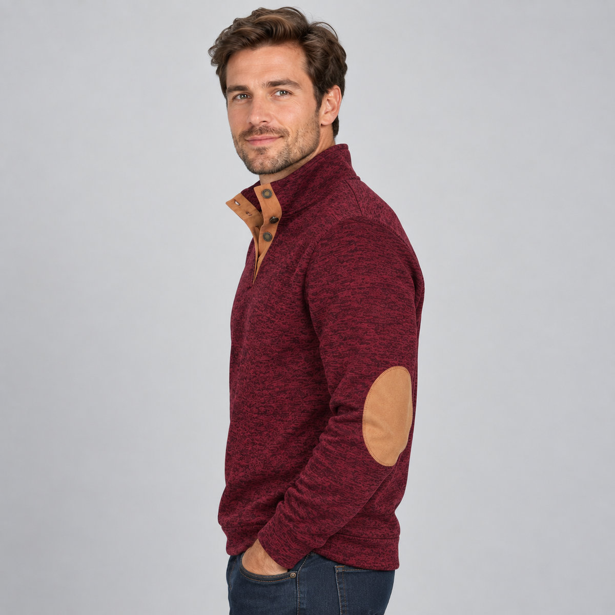 Men's stand collar jumper 8