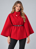 Women's belted cape coat 1