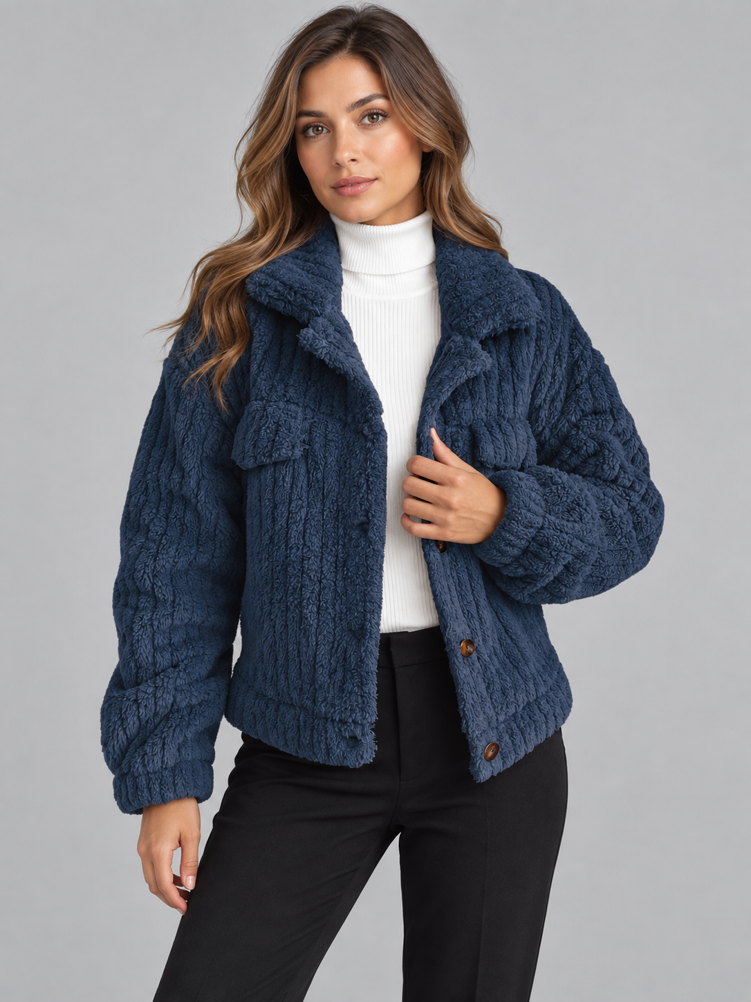 Women's teddy fleece jacket 5