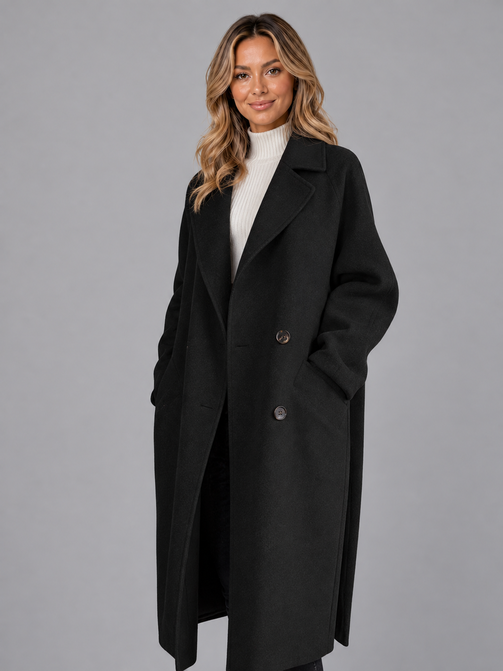 Women's belted long coat 1