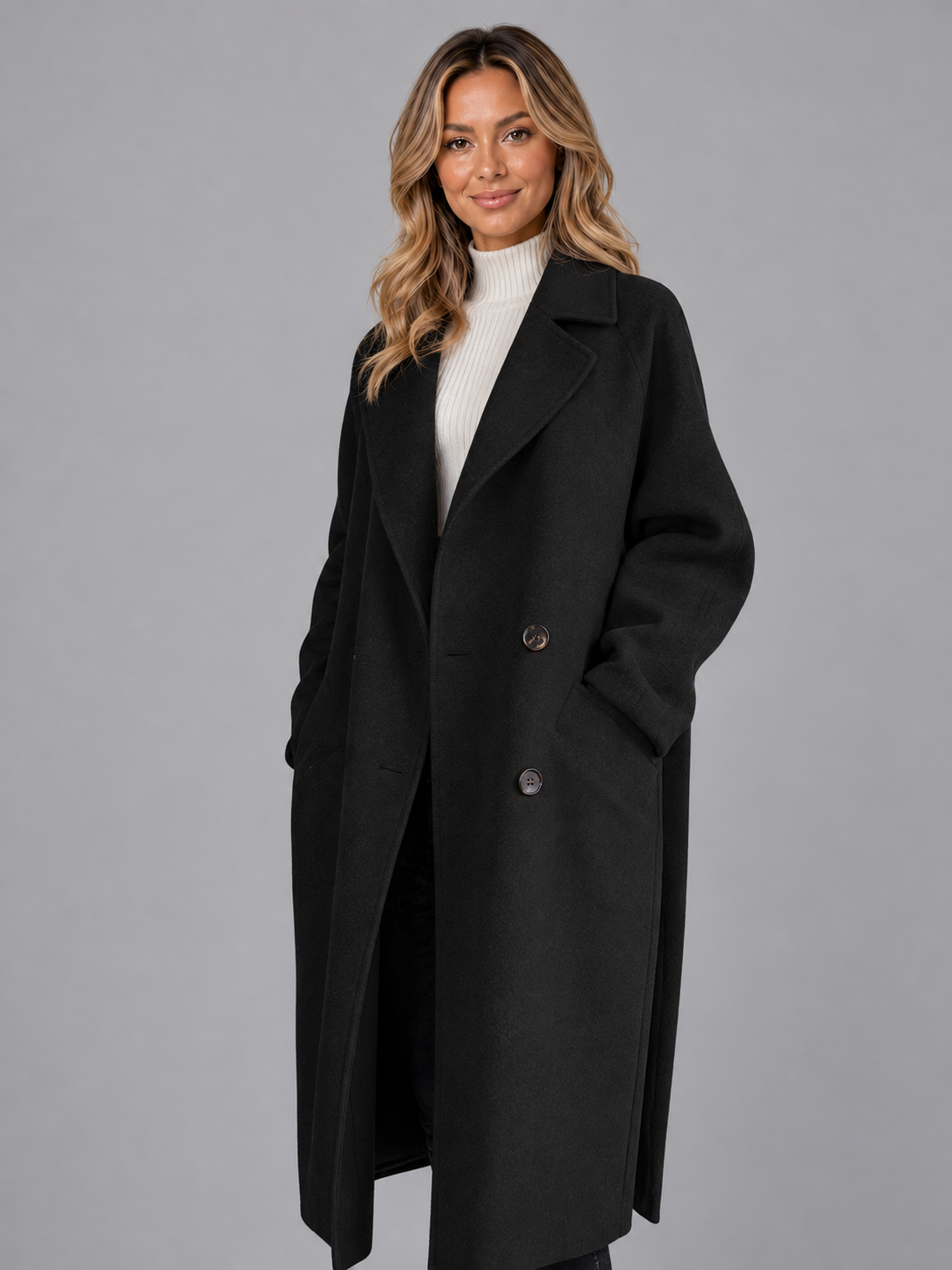 Women's belted long coat 1