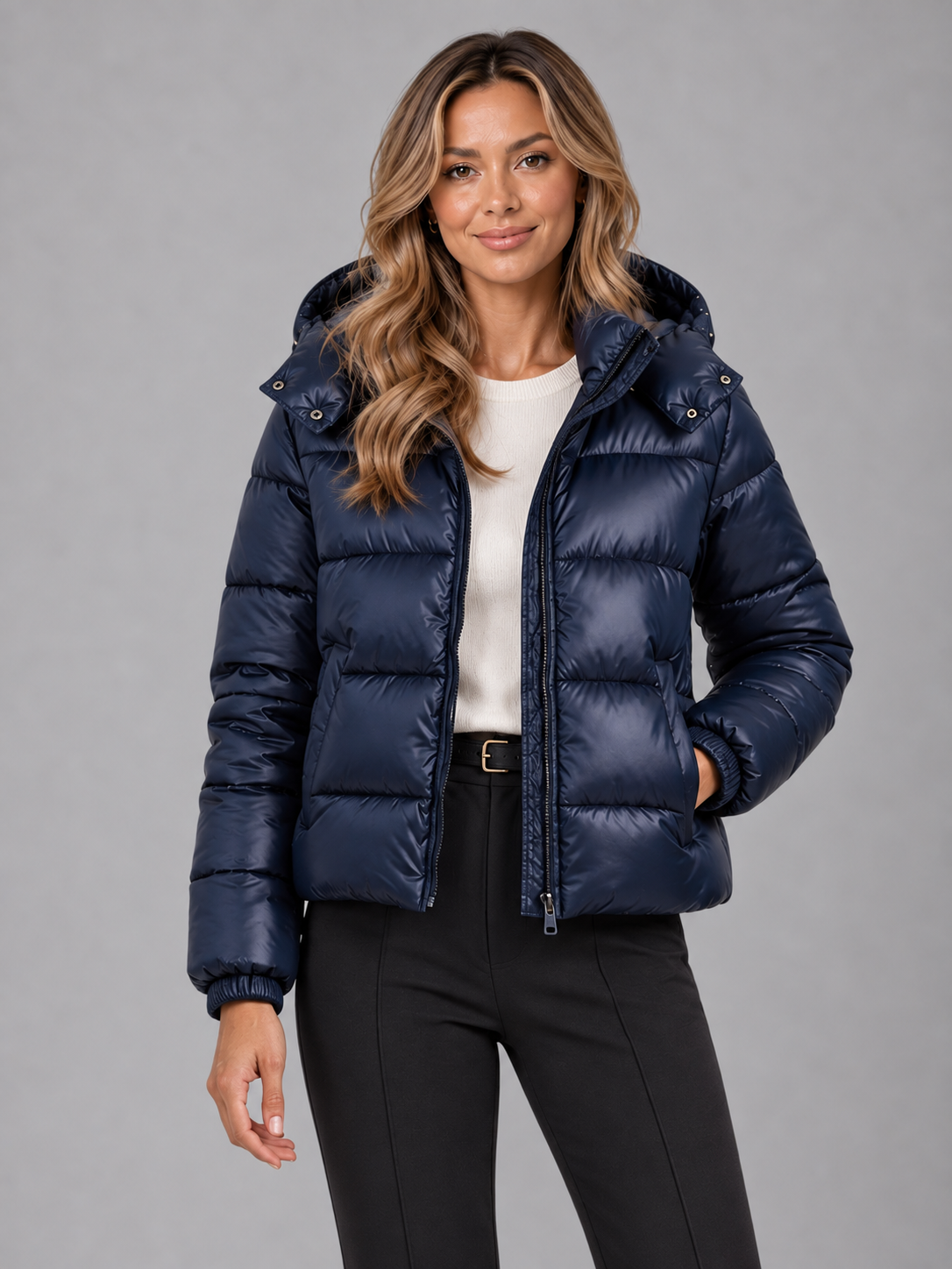 Women's hooded puffer jacket 4