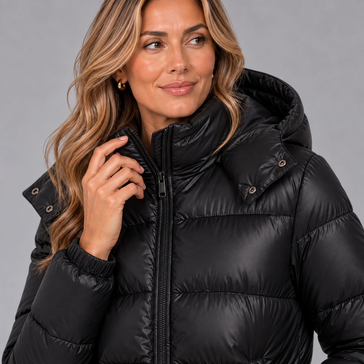Women's hooded puffer jacket 8