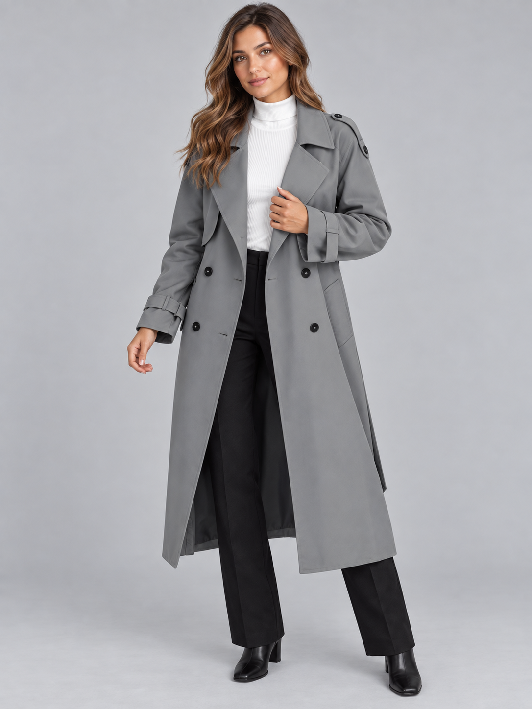 Women's belted trench coat 2
