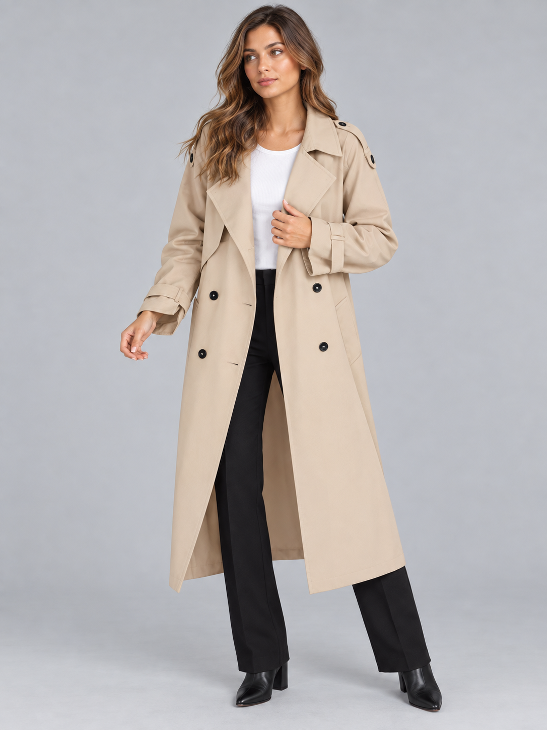 Women's belted trench coat 3