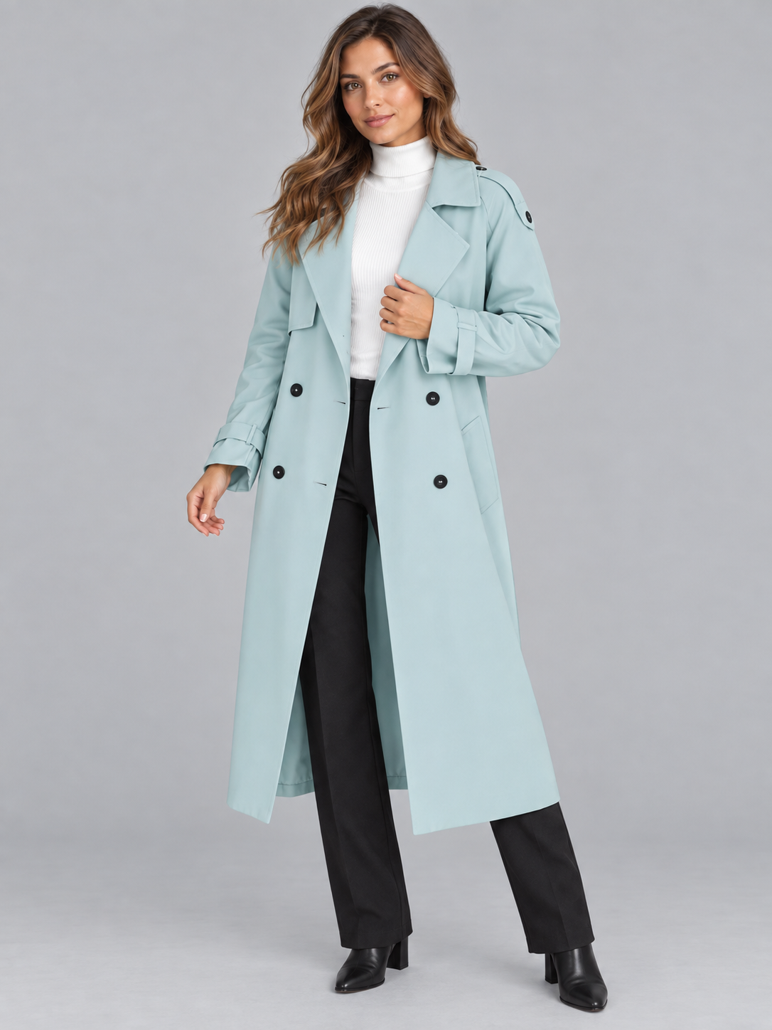 Women's belted trench coat 4