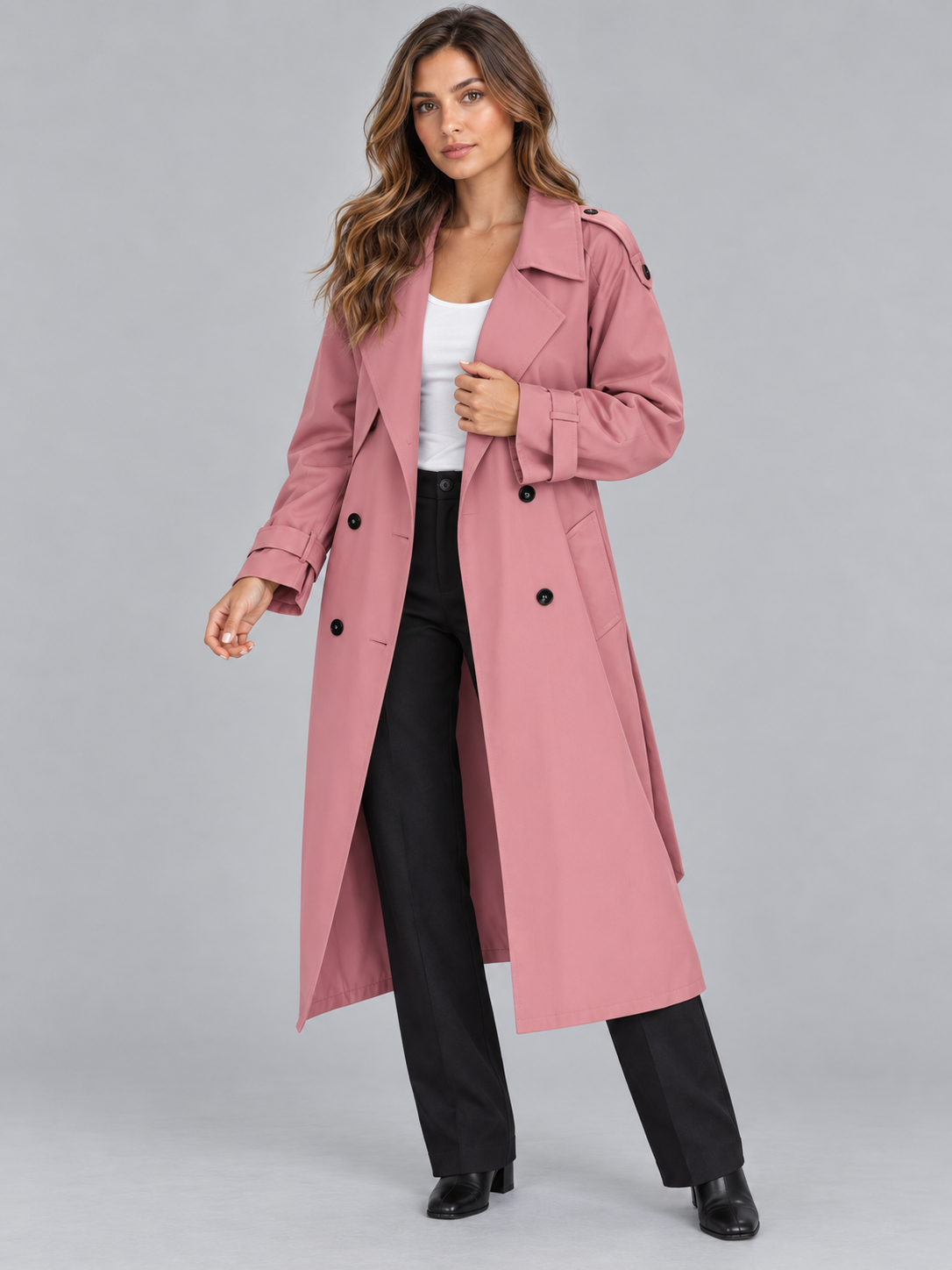 Women's belted trench coat 5