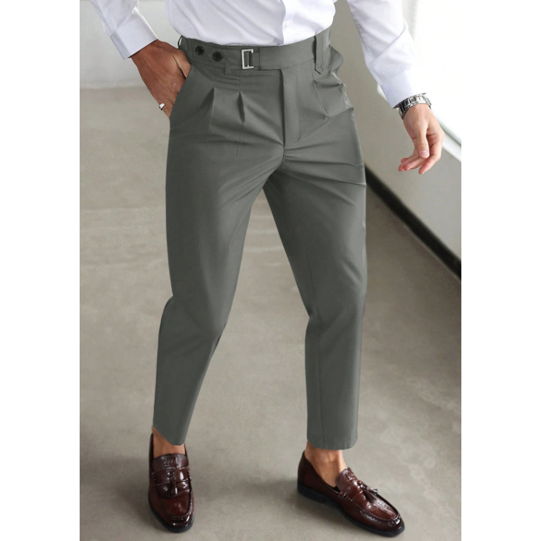 Men's Slim Fit Side Pocket Business Trousers