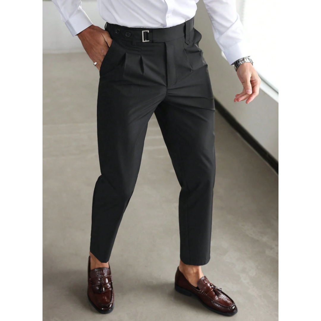 Men's Slim Fit Side Pocket Business Trousers