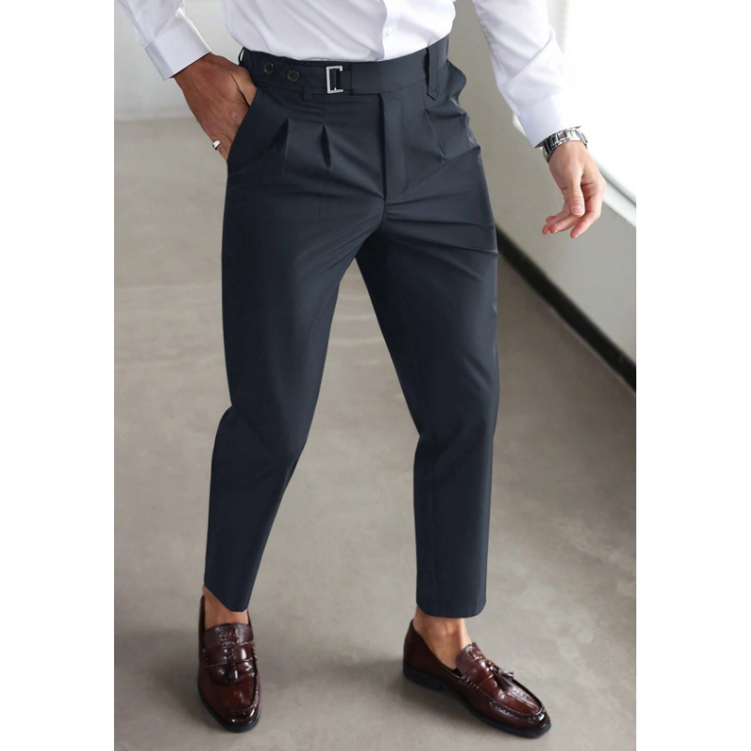 Men's Slim Fit Side Pocket Business Trousers