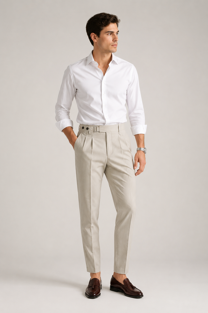 Men's Slim Fit Side Pocket Business Trousers